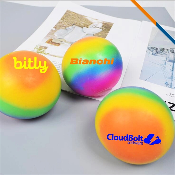 Fancy Rainbow Stress Ball - Fancy Rainbow Stress Ball - Image 1 of 3