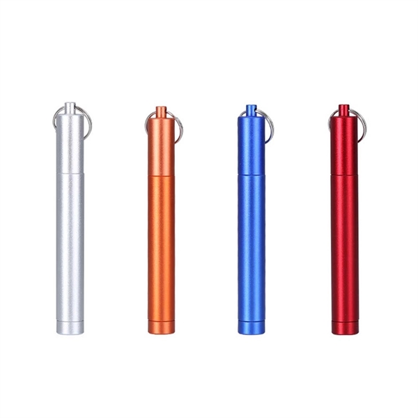 Collapsible Stainless Steel Reusable Straw with Case - Collapsible Stainless Steel Reusable Straw with Case - Image 2 of 3