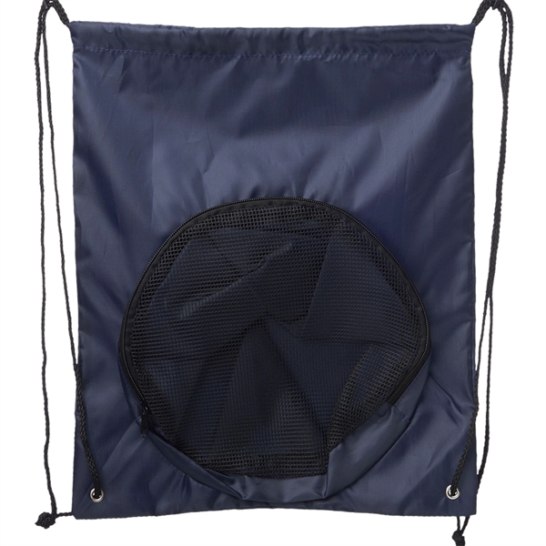 Sport Packs Ball Carrier Drawstring Backpack (14.17"x16.9") - Sport Packs Ball Carrier Drawstring Backpack (14.17"x16.9") - Image 4 of 9