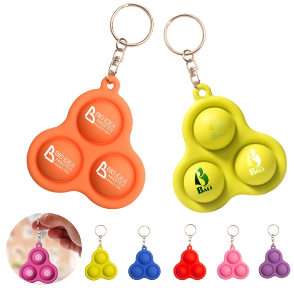 Stress Relief Bubbles Fidget Toys Silicone Keychain - Stress Relief Bubbles Fidget Toys Silicone Keychain - Image 0 of 8