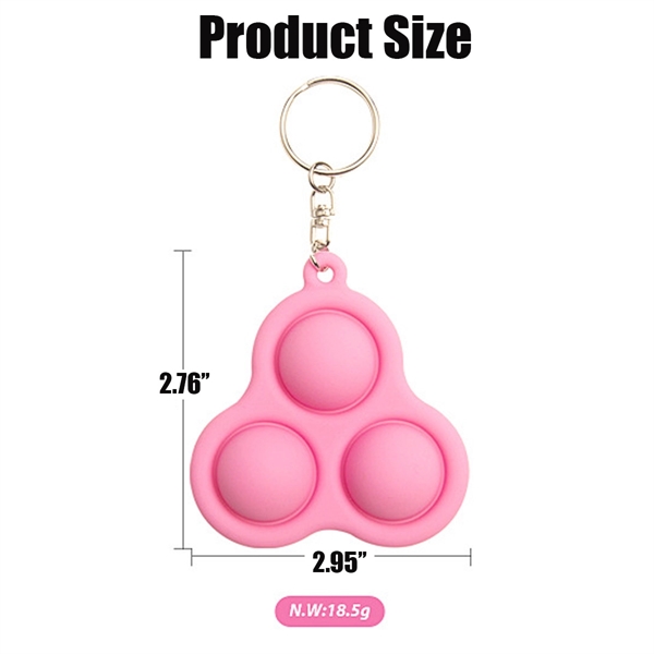 Stress Relief Bubbles Fidget Toys Silicone Keychain - Stress Relief Bubbles Fidget Toys Silicone Keychain - Image 1 of 8