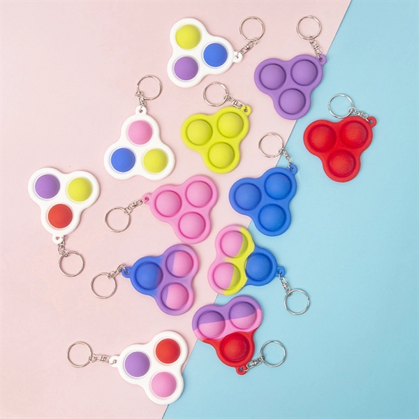 Stress Relief Bubbles Fidget Toys Silicone Keychain - Stress Relief Bubbles Fidget Toys Silicone Keychain - Image 2 of 8