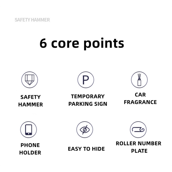 Car Safety Hammer and Temporary Parking Sign - Car Safety Hammer and Temporary Parking Sign - Image 3 of 3