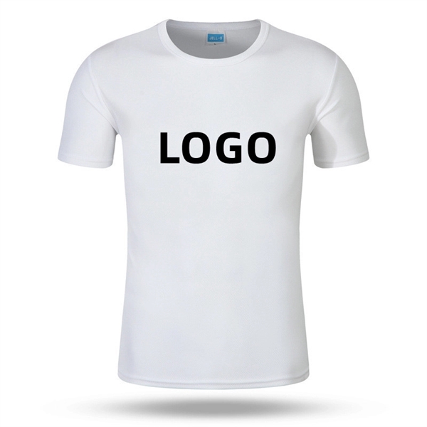 Customizable Logo Crewneck Advertising T-shirt - Customizable Logo Crewneck Advertising T-shirt - Image 0 of 5