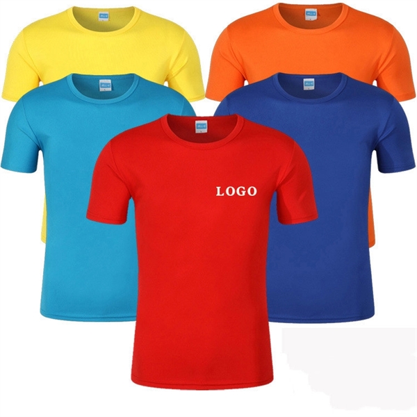 Customizable Logo Crewneck Advertising T-shirt - Customizable Logo Crewneck Advertising T-shirt - Image 3 of 5
