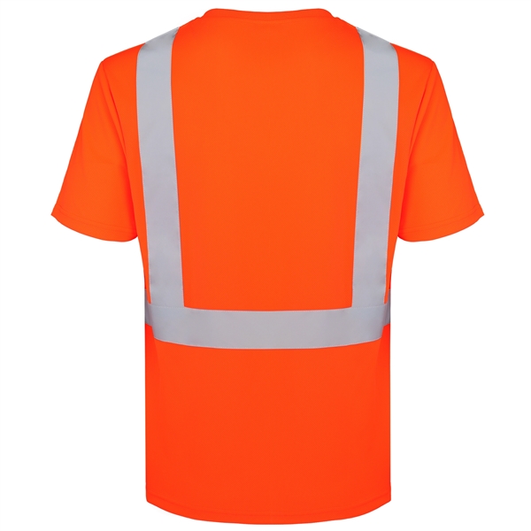 4 Oz. Class 2 Short Sleeve Hi Vis Reflective Safety T-Shirt - 4 Oz. Class 2 Short Sleeve Hi Vis Reflective Safety T-Shirt - Image 3 of 5