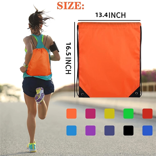 Colorful Drawstring Backpack Bags Pack Cinch Tote for Gym - Colorful Drawstring Backpack Bags Pack Cinch Tote for Gym - Image 2 of 4
