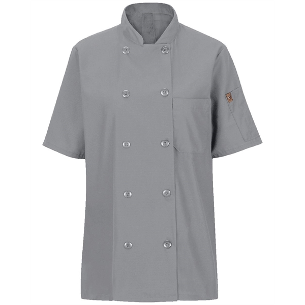 Chef Designs Women's Mimix™ Short Sleeve Chef Coat with O... - Chef Designs Women's Mimix™ Short Sleeve Chef Coat with O... - Image 0 of 10