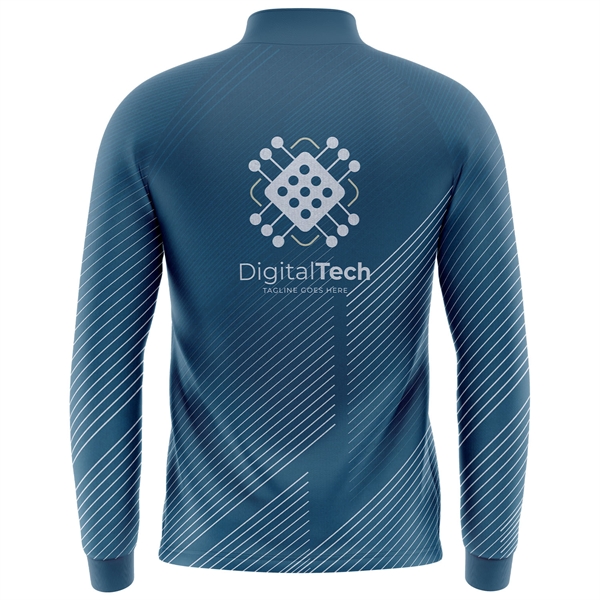 Unisex 180 GSM Interlock Sublimation Zipper Sweatshirt - Unisex 180 GSM Interlock Sublimation Zipper Sweatshirt - Image 1 of 1