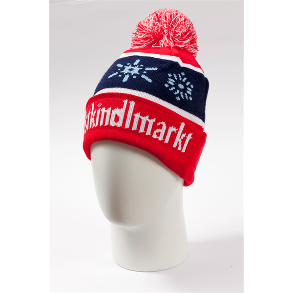 Knit Beanie w/Pom and Cuff - Knit Beanie w/Pom and Cuff - Image 5 of 8