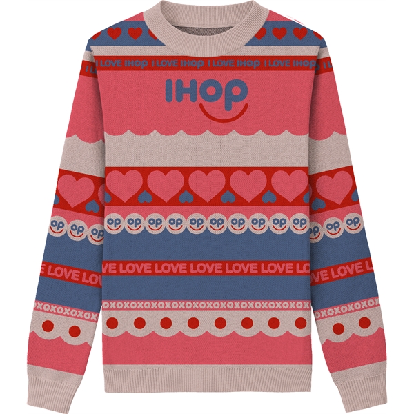 Custom Cotton Blend Jacquard Valentine's Day Sweater - Custom Cotton Blend Jacquard Valentine's Day Sweater - Image 4 of 10