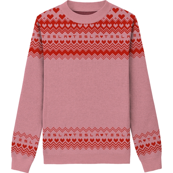 Custom Cotton Blend Jacquard Valentine's Day Sweater - Custom Cotton Blend Jacquard Valentine's Day Sweater - Image 9 of 10