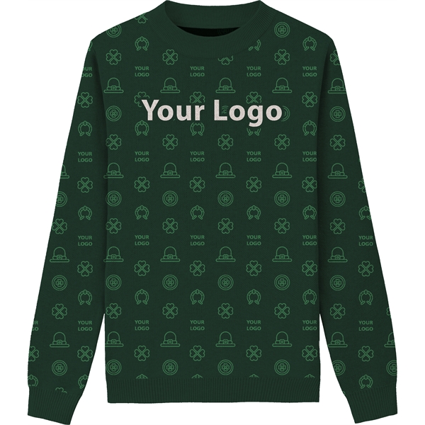 Custom Cotton Blend St. Patrick's Day Sweater - Custom Cotton Blend St. Patrick's Day Sweater - Image 1 of 11