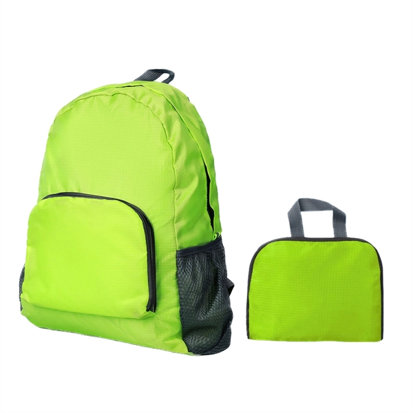 Custom Ripstop Foldable Backpack - Custom Ripstop Foldable Backpack - Image 2 of 7