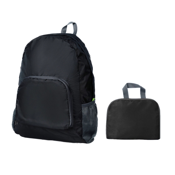 Custom Ripstop Foldable Backpack - Custom Ripstop Foldable Backpack - Image 3 of 7