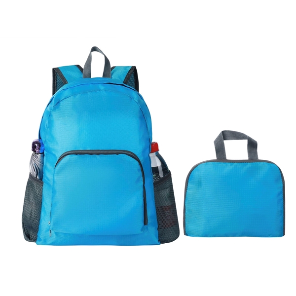 Custom Ripstop Foldable Backpack - Custom Ripstop Foldable Backpack - Image 4 of 7