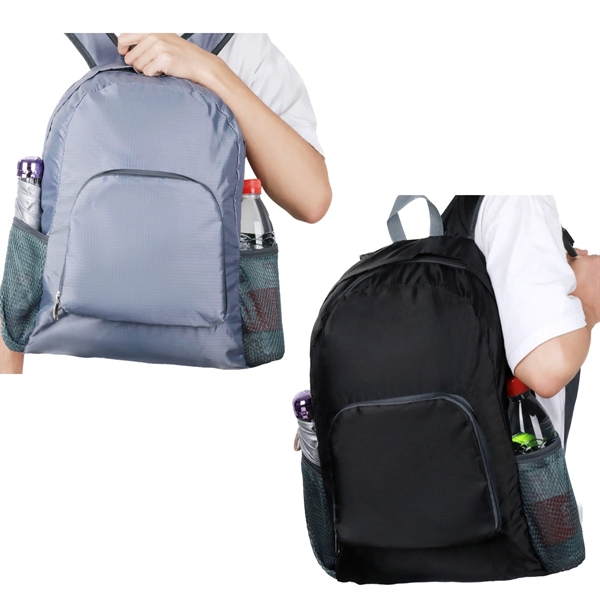 Custom Ripstop Foldable Backpack - Custom Ripstop Foldable Backpack - Image 7 of 7