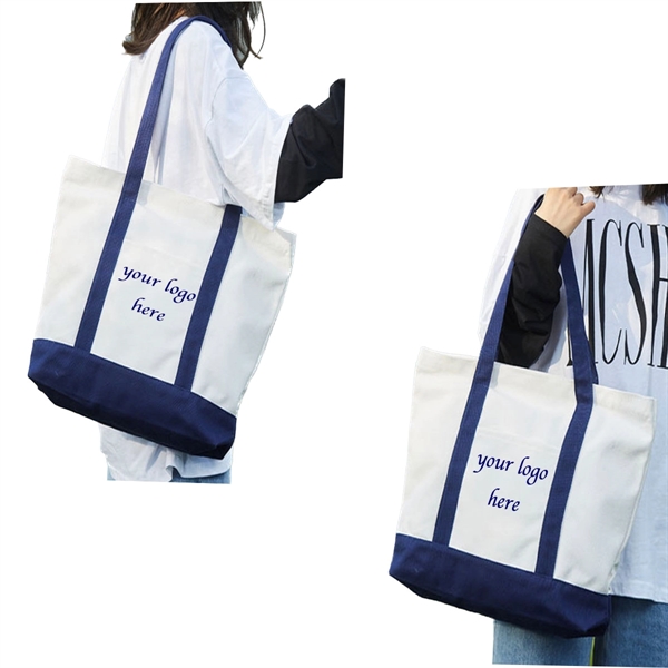 Custom Canvas Tote Bags With Front Pocket