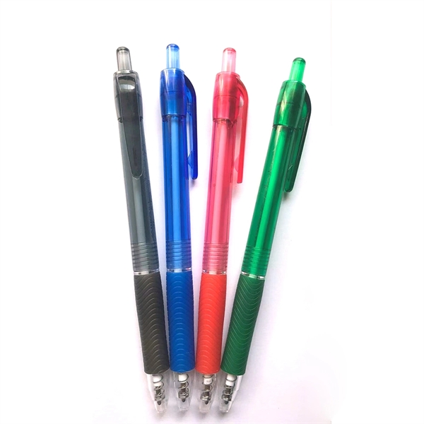 Plastic Pen With Rubber Grip - Plastic Pen With Rubber Grip - Image 0 of 3