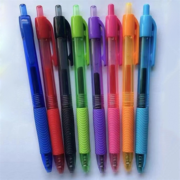 Plastic Pen With Rubber Grip - Plastic Pen With Rubber Grip - Image 2 of 3