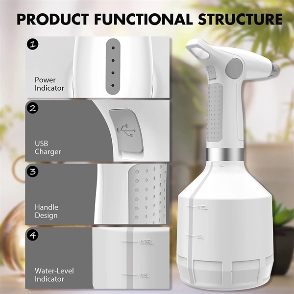 USB Rechargeable 1L Electric Sprayer - USB Rechargeable 1L Electric Sprayer - Image 3 of 4