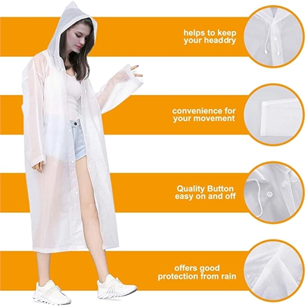 Reusable Raincoat with Hoods and Sleeves - Reusable Raincoat with Hoods and Sleeves - Image 2 of 6