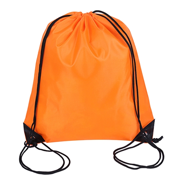 Athletic Polyester Drawstring Backpack - Athletic Polyester Drawstring Backpack - Image 4 of 11