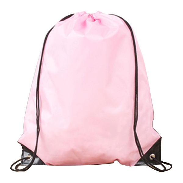 Athletic Polyester Drawstring Backpack - Athletic Polyester Drawstring Backpack - Image 5 of 11