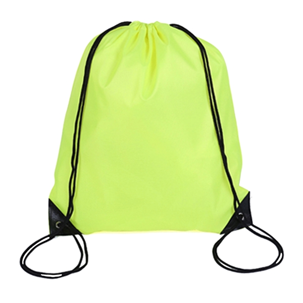 Athletic Polyester Drawstring Backpack - Athletic Polyester Drawstring Backpack - Image 6 of 11