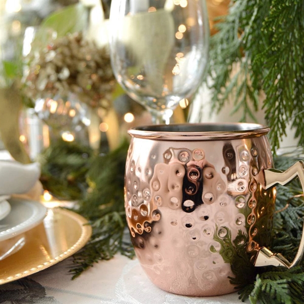 Custom Stainless Steel Copper Plated Moscow Mule Mug - Custom Stainless Steel Copper Plated Moscow Mule Mug - Image 5 of 8