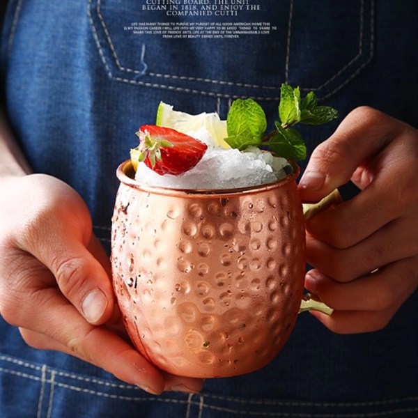 Custom Stainless Steel Copper Plated Moscow Mule Mug - Custom Stainless Steel Copper Plated Moscow Mule Mug - Image 7 of 8