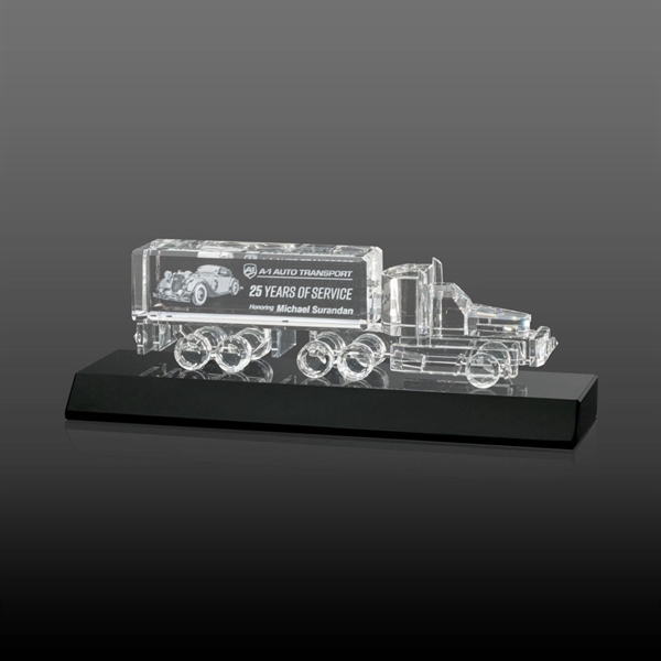 Crystal 18 Wheeler on Base 3D - Black - Crystal 18 Wheeler on Base 3D - Black - Image 3 of 5