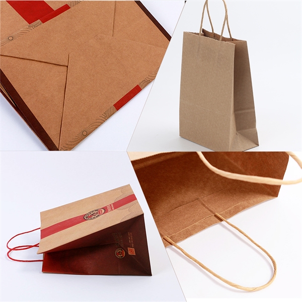 Kraft Paper Gift Bags For Business Shopping Storage - Kraft Paper Gift Bags For Business Shopping Storage - Image 1 of 1