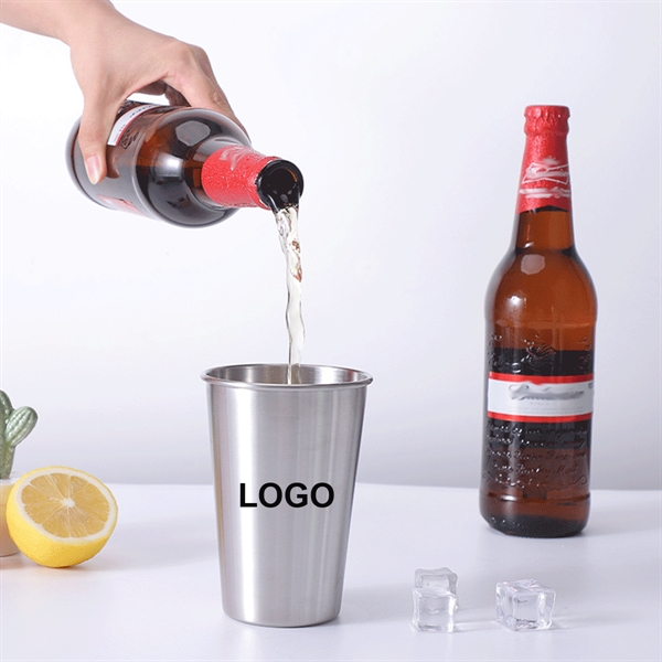 Stainless Steel Pint Cups - Stainless Steel Pint Cups - Image 0 of 1