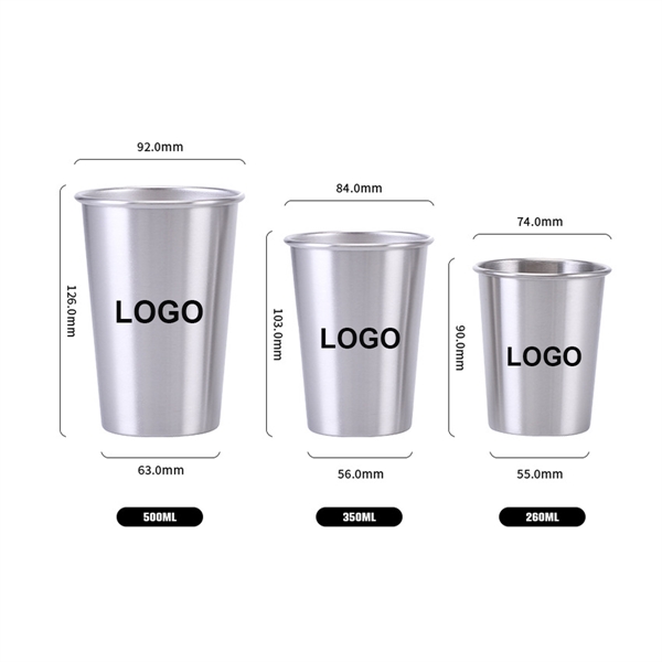 Stainless Steel Pint Cups - Stainless Steel Pint Cups - Image 1 of 1