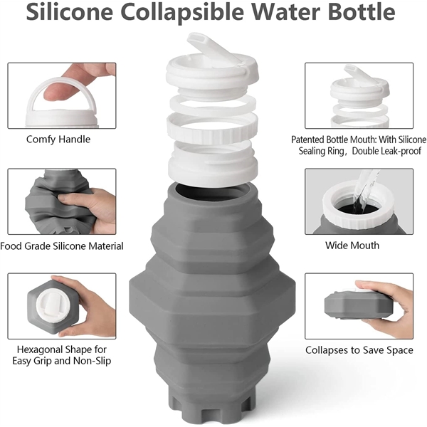 17oz Collapsible Water Bottle - 17oz Collapsible Water Bottle - Image 3 of 4