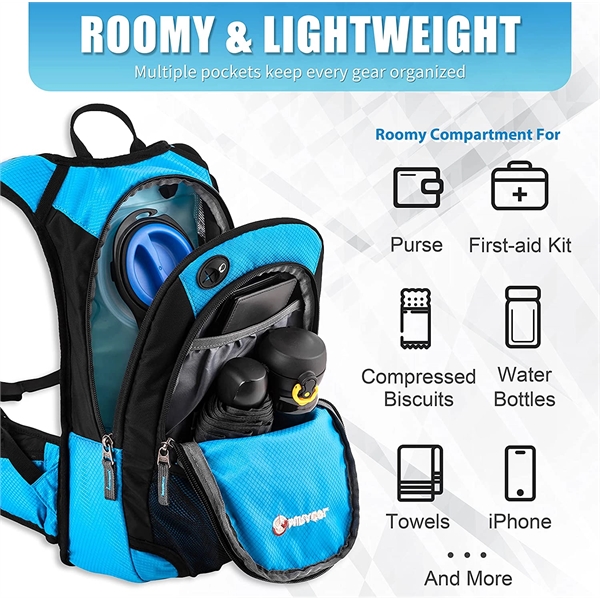 Hydration Backpack with 2L Water Bladder - Hydration Backpack with 2L Water Bladder - Image 2 of 5