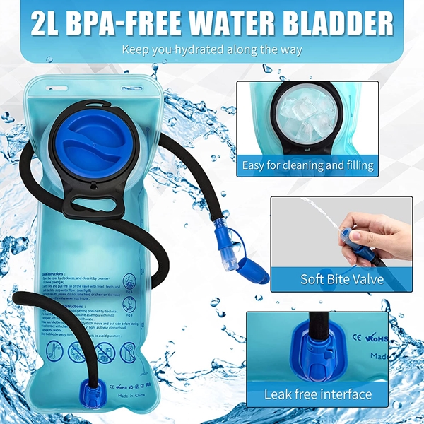 Hydration Backpack with 2L Water Bladder - Hydration Backpack with 2L Water Bladder - Image 4 of 5