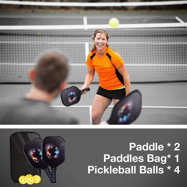 Carbon Fiber Pickleball Paddle Set - Carbon Fiber Pickleball Paddle Set - Image 3 of 4