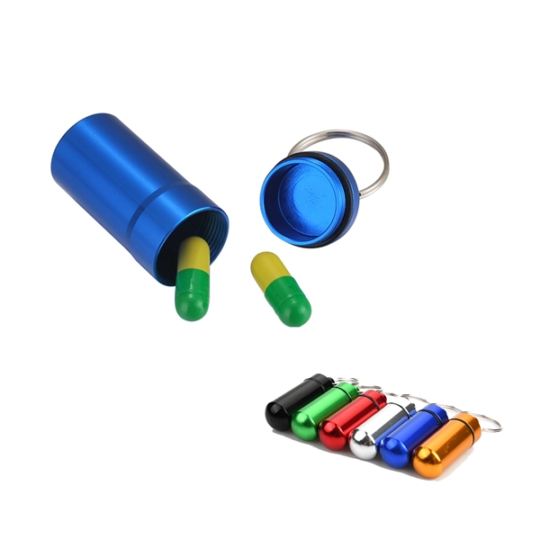 Pill Box With Keychain - Pill Box With Keychain - Image 0 of 3