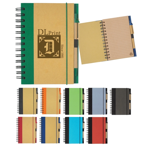 Eco-Inspired Spiral Notebook & Pen - Eco-Inspired Spiral Notebook & Pen - Image 21 of 21