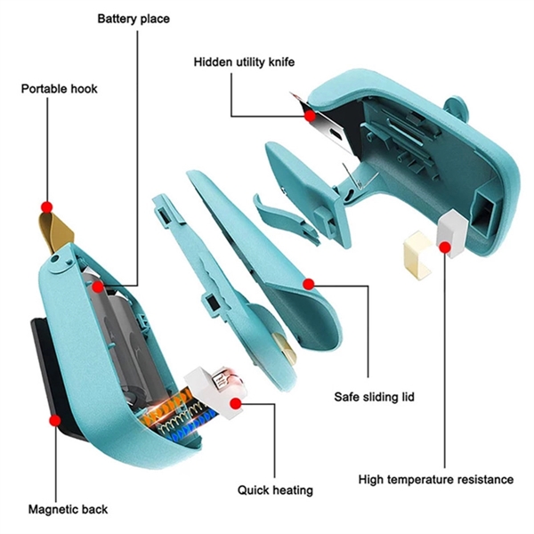 2 in 1 Mini Heat Vacuum Bag Sealer with Cutter - 2 in 1 Mini Heat Vacuum Bag Sealer with Cutter - Image 1 of 7