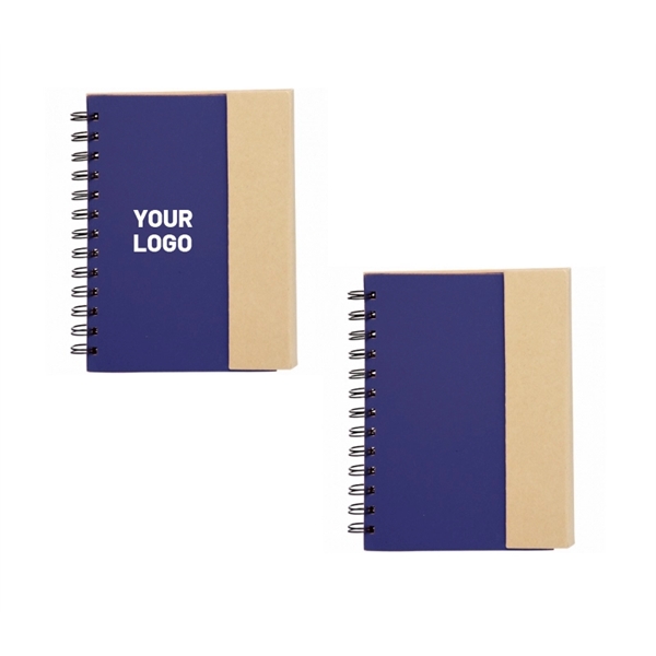 Eco-friendly Magnetic Two-Tone Spiral Notebook - Eco-friendly Magnetic Two-Tone Spiral Notebook - Image 0 of 3
