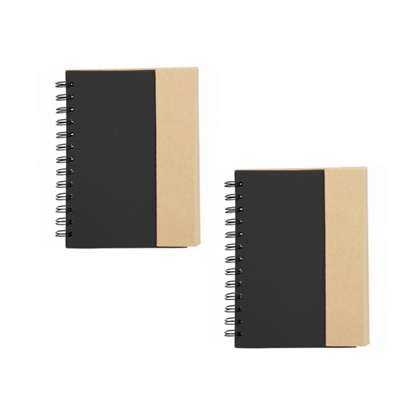 Eco-friendly Magnetic Two-Tone Spiral Notebook - Eco-friendly Magnetic Two-Tone Spiral Notebook - Image 1 of 3