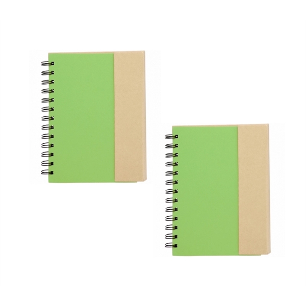 Eco-friendly Magnetic Two-Tone Spiral Notebook - Eco-friendly Magnetic Two-Tone Spiral Notebook - Image 2 of 3