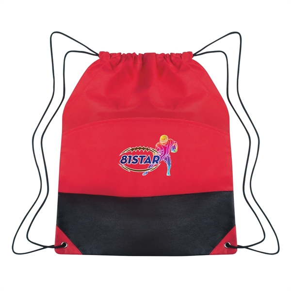 Non-Woven Two-Tone Drawstring Sports Pack - Non-Woven Two-Tone Drawstring Sports Pack - Image 7 of 12