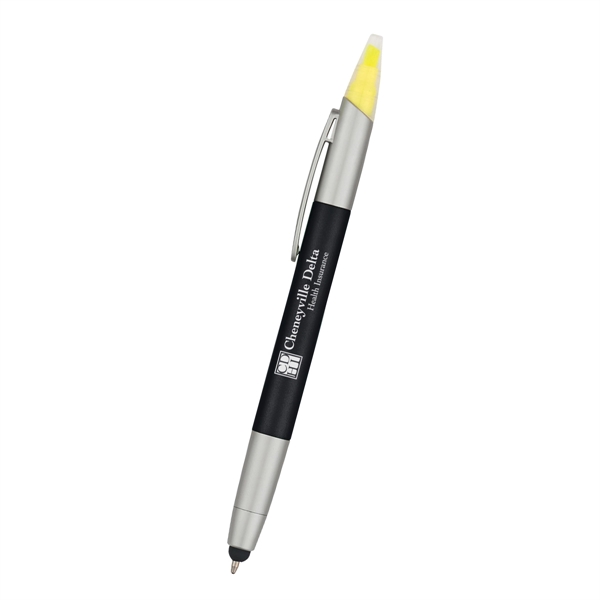 3-In-1 Pen With Highlighter and Stylus - 3-In-1 Pen With Highlighter and Stylus - Image 0 of 12