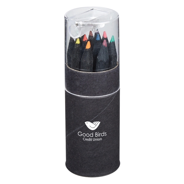 Blackwood 12-Piece Colored Pencil Set In Tube With Sharpener - Blackwood 12-Piece Colored Pencil Set In Tube With Sharpener - Image 2 of 5