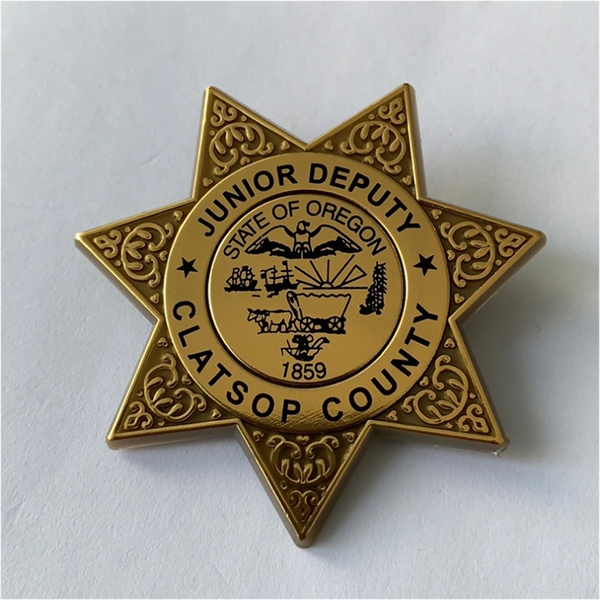 7 Point Sheriff Star Badge W/ Clip - 7 Point Sheriff Star Badge W/ Clip - Image 1 of 1