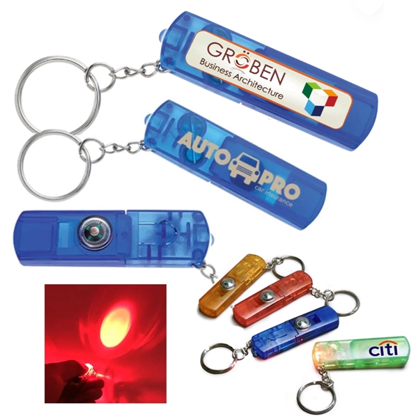 Safety Whistle Key Light With Compass - Safety Whistle Key Light With Compass - Image 0 of 9
